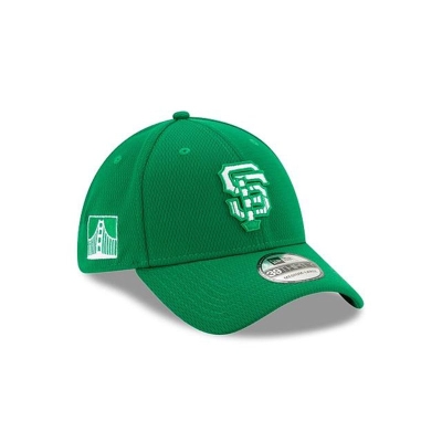 Green San Francisco Giants Hat - New Era MLB St Patricks Day 39THIRTY Stretch Fit Caps USA9023845